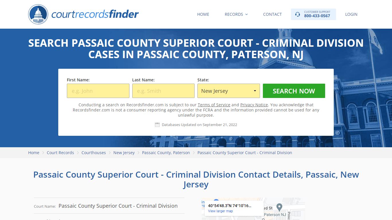 Search Passaic County Superior Court - RecordsFinder